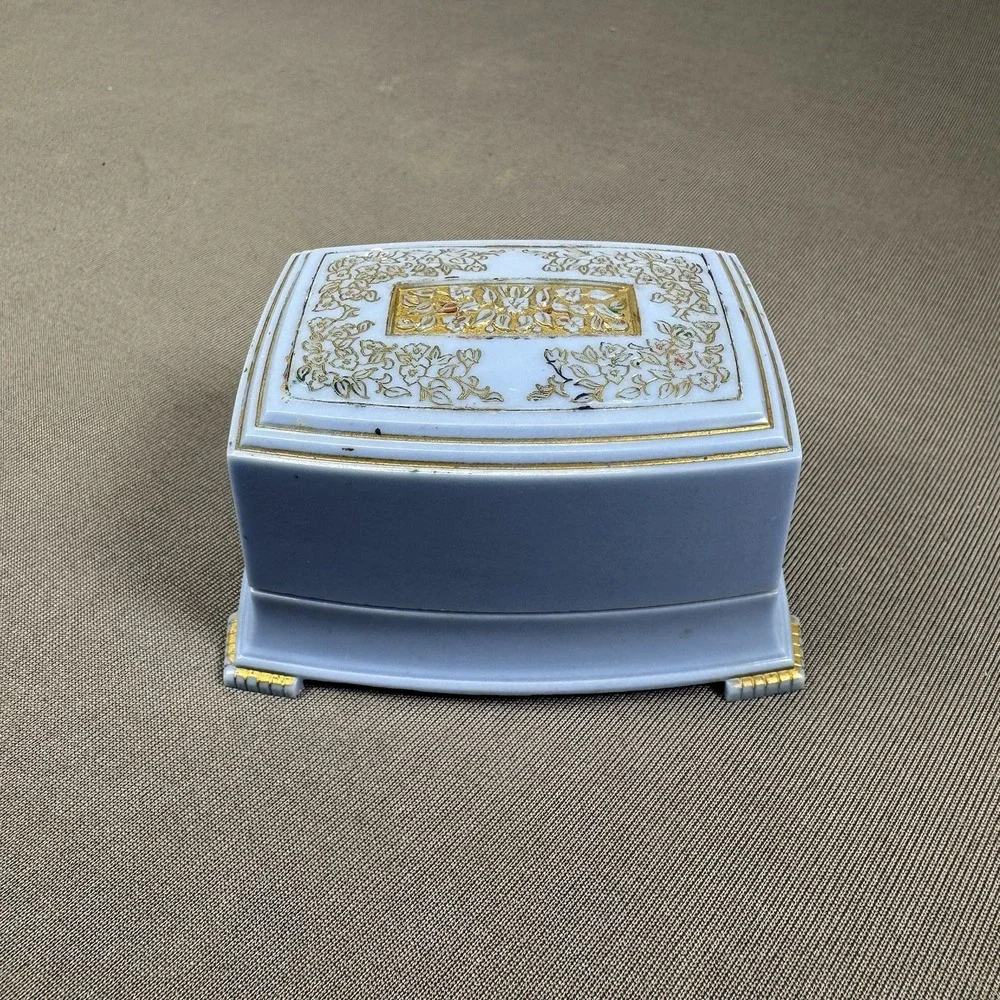 vintage‎ blue celluloid wedding Ring Presentation Box